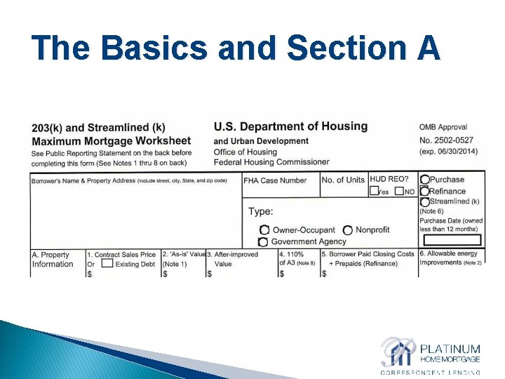 The Basics and Section A 