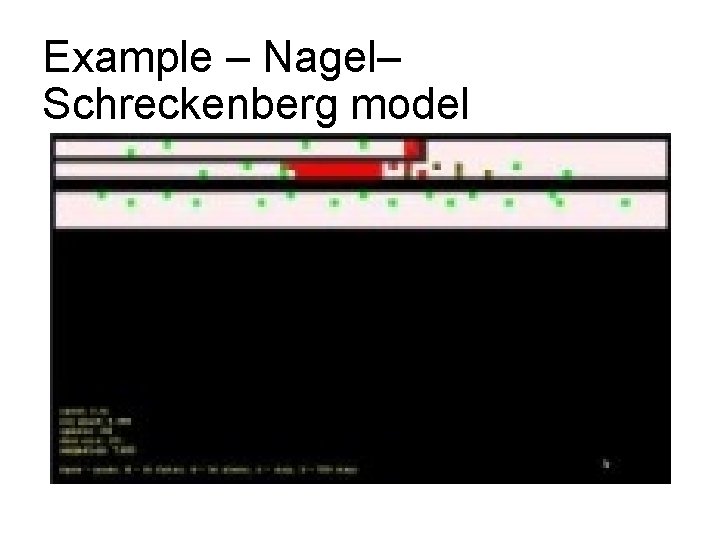 Example – Nagel– Schreckenberg model 