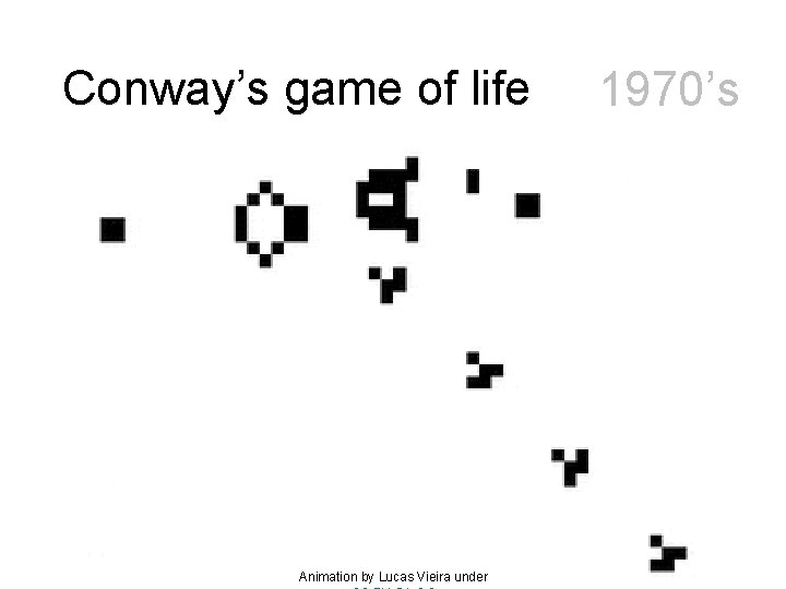 Conway’s game of life Animation by Lucas Vieira under 1970’s 
