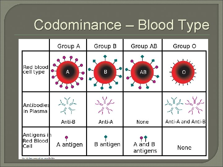 Codominance – Blood Type Codominance – Blood Type