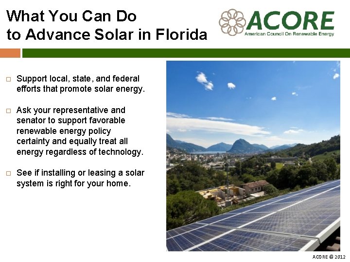 What You Can Do to Advance Solar in Florida Support local, state, and federal