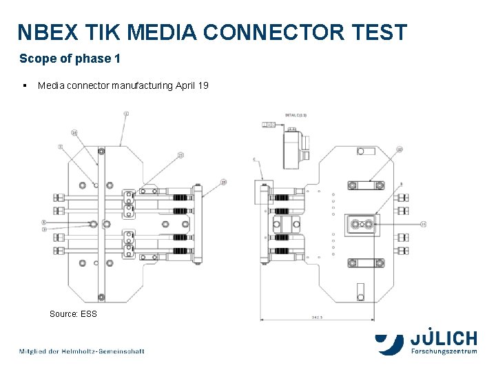 NBEX TIK MEDIA CONNECTOR TEST Scope of phase 1 § Media connector manufacturing April