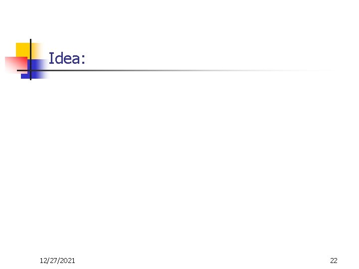 Idea: 12/27/2021 22 
