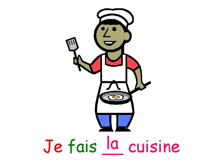 la cuisine Je fais __ 