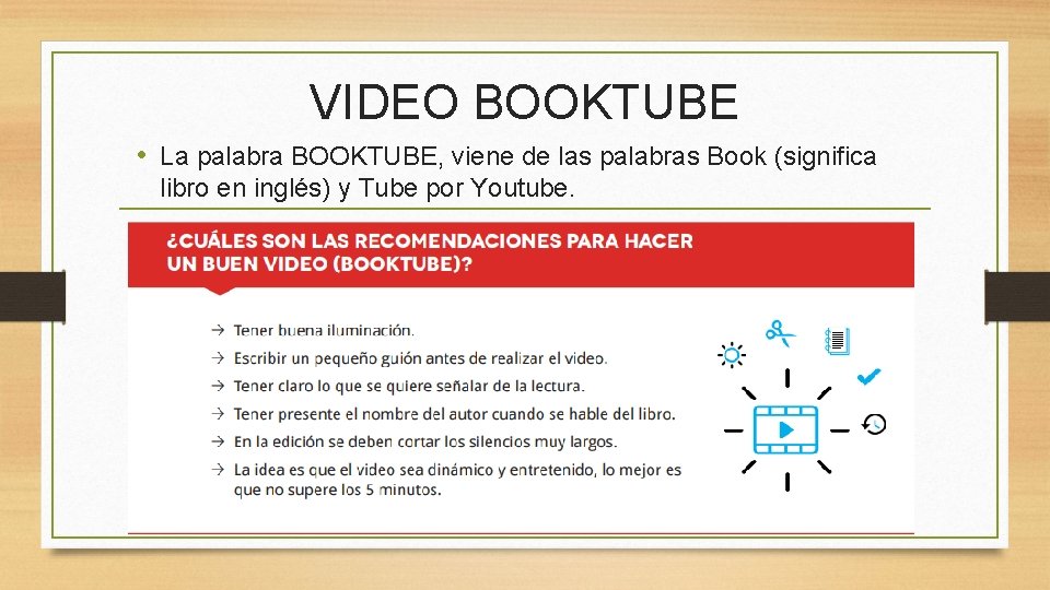 VIDEO BOOKTUBE • La palabra BOOKTUBE, viene de las palabras Book (significa libro en