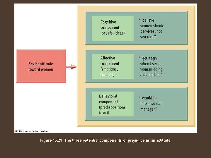 Figure 16. 21 The three potential components of prejudice as an attitude 