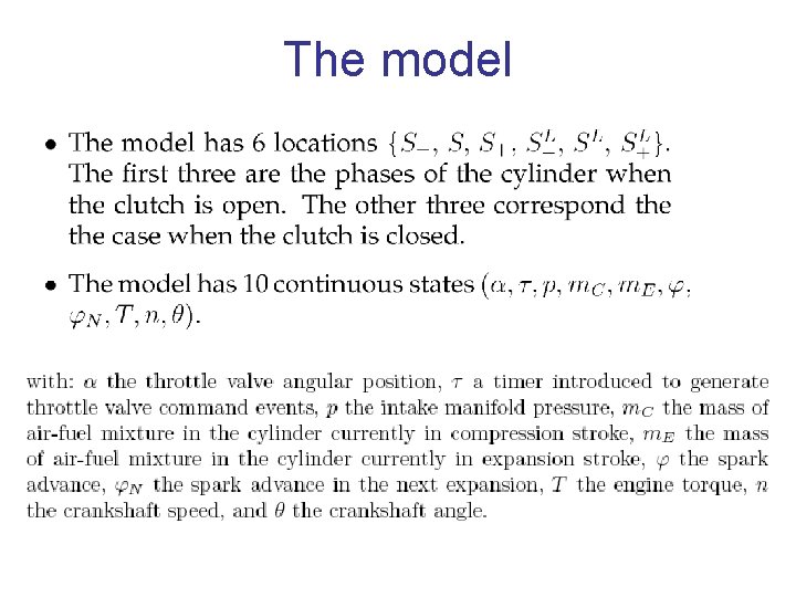 The model 