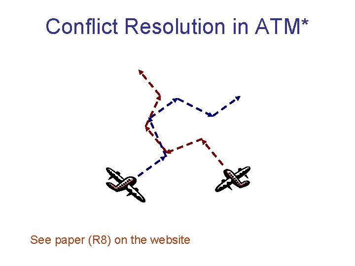 Conflict Resolution in ATM* See paper (R 8) on the website 