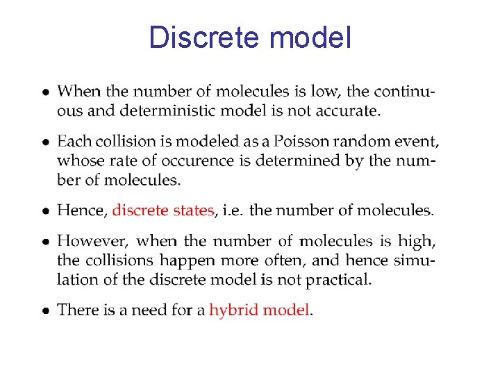 Discrete model 