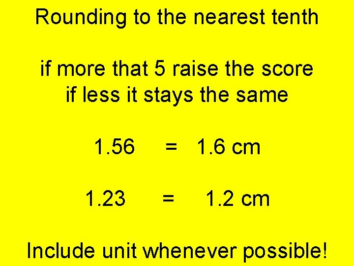 Rounding to the nearest tenth if more that 5 raise the score if less