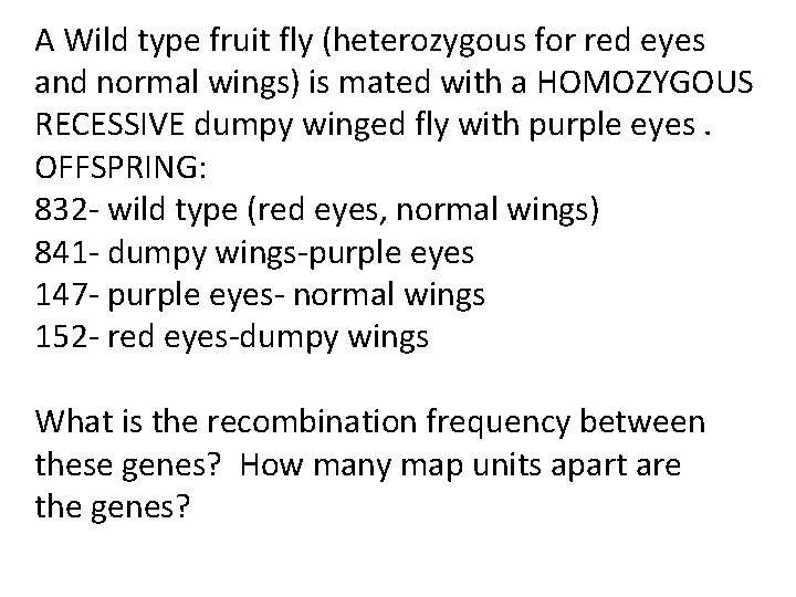 A Wild type fruit fly (heterozygous for red eyes and normal wings) is mated