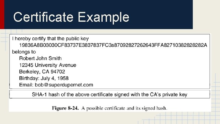 Certificate Example 