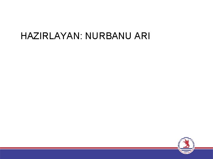 HAZIRLAYAN: NURBANU ARI 