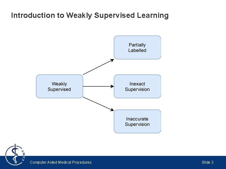 Introduction to Weakly Supervised Learning Computer Aided Medical Procedures Slide 3 