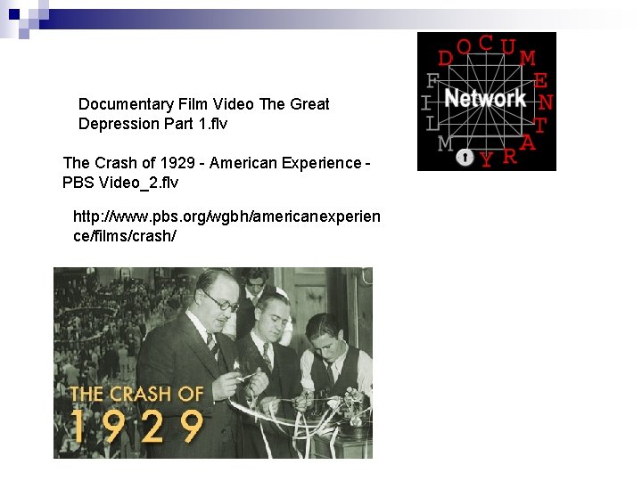 Documentary Film Video The Great Depression Part 1. flv The Crash of 1929 -