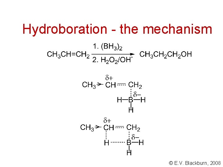 Hydroboration - the mechanism © E. V. Blackburn, 2008 