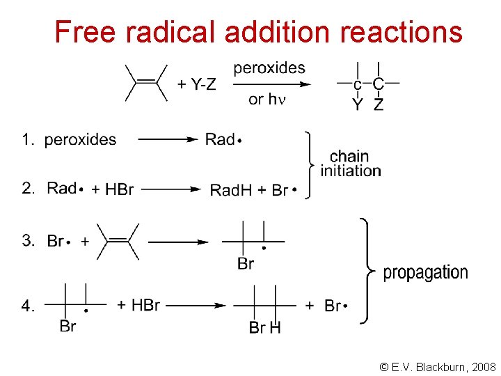 Free radical addition reactions © E. V. Blackburn, 2008 