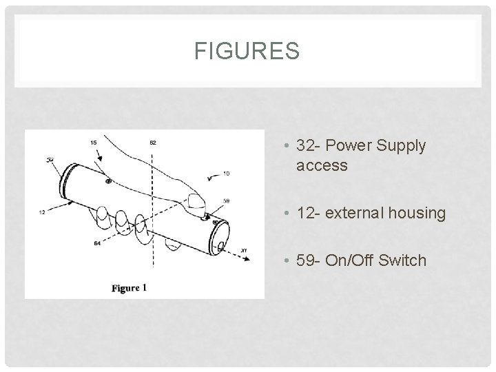 FIGURES • 32 - Power Supply access • 12 - external housing • 59