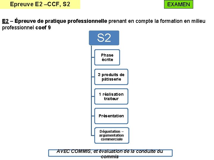 RÉGLEMENT Epreuve E 2 –CCF, S 2 EXAMEN E 2 – Épreuve de pratique