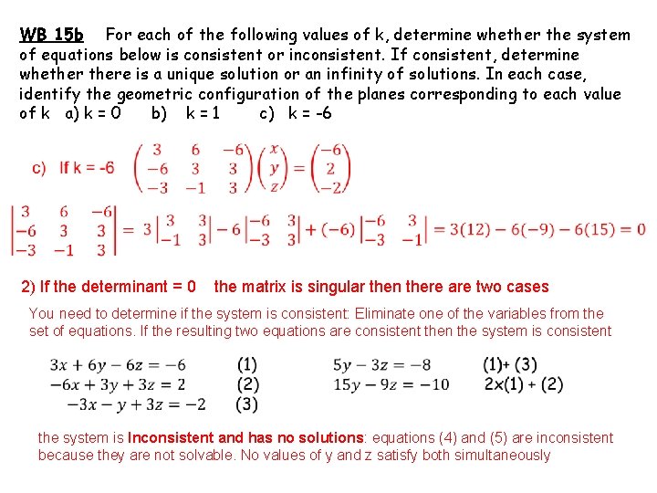 WB 15 b For each of the following values of k, determine whether the