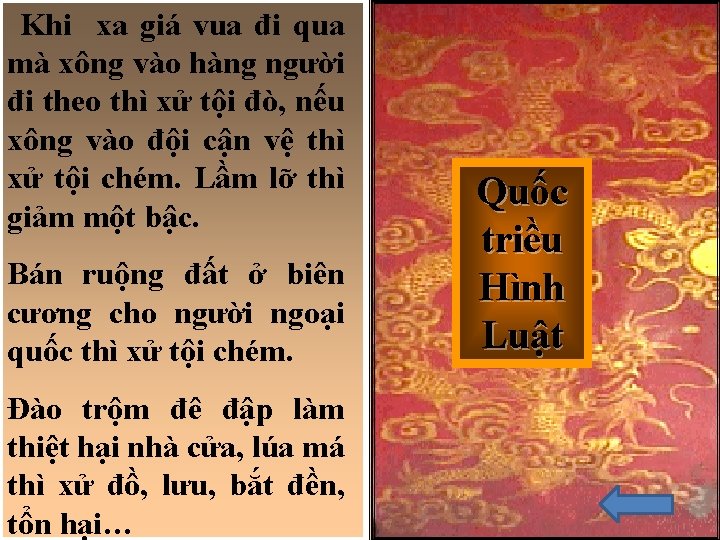 Khi xa giá vua đi qua mà xông vào hàng người đi theo thì