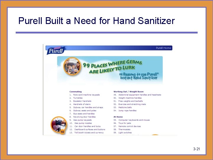 Purell Built a Need for Hand Sanitizer 3 -21 