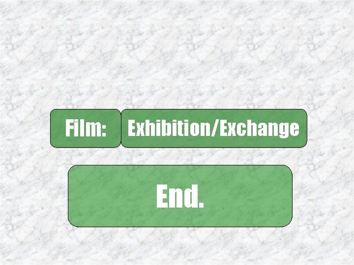 Film: Exhibition/Exchange End. 