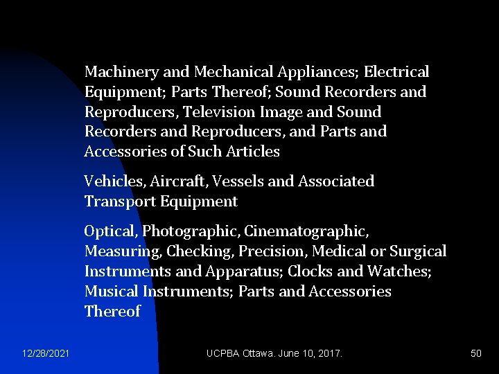 Machinery and Mechanical Appliances; Electrical Equipment; Parts Thereof; Sound Recorders and Reproducers, Television Image