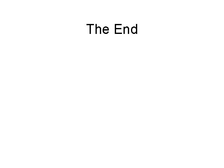 The End 