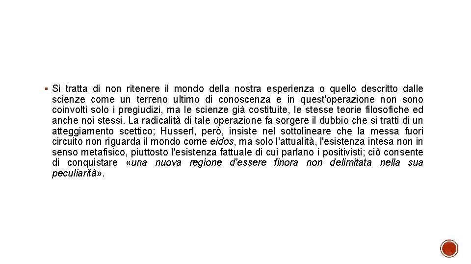 § Si tratta di non ritenere il mondo della nostra esperienza o quello descritto