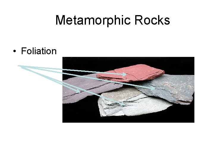 Metamorphic Rocks • Foliation 