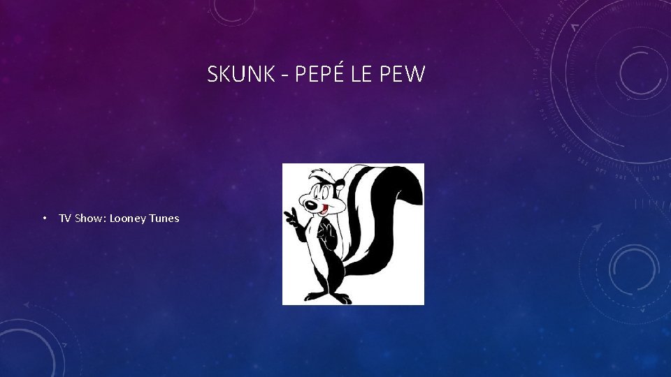 SKUNK - PEPÉ LE PEW • TV Show: Looney Tunes 