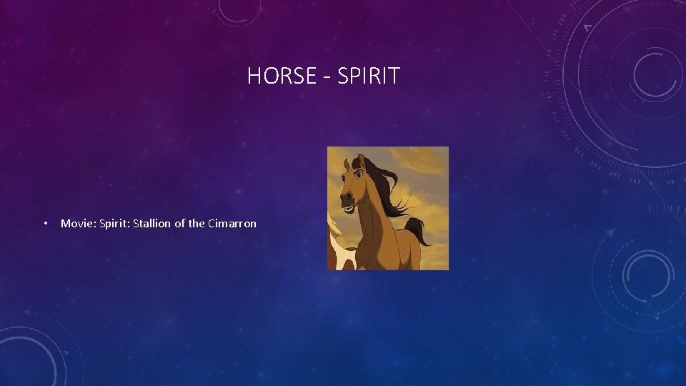 HORSE - SPIRIT • Movie: Spirit: Stallion of the Cimarron 
