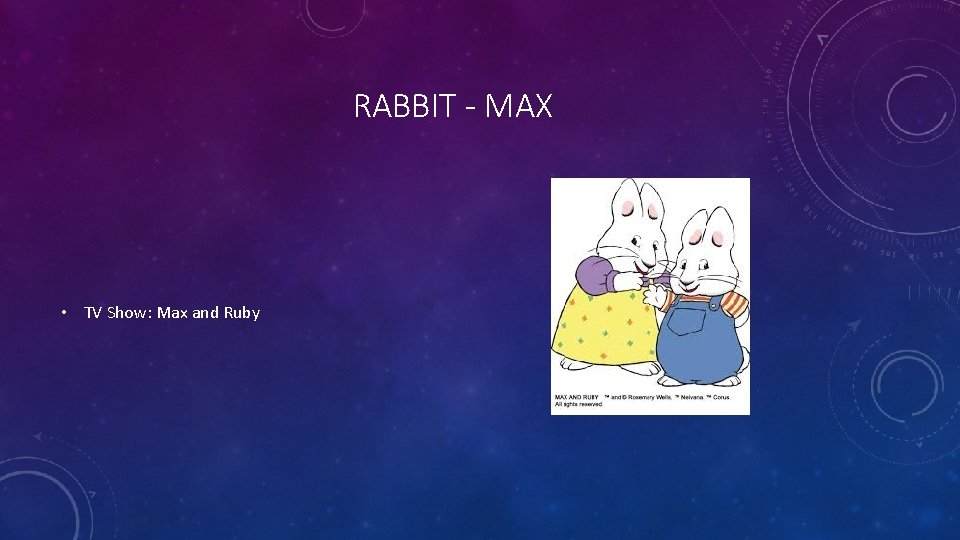 RABBIT - MAX • TV Show: Max and Ruby 