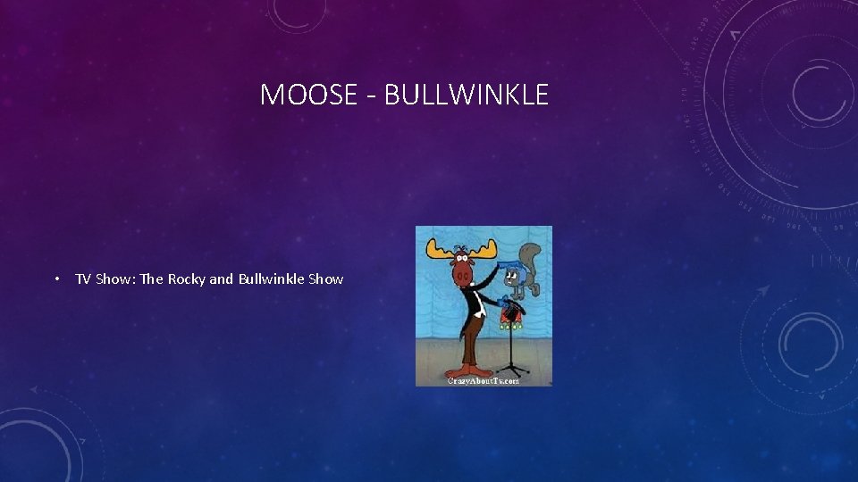 MOOSE - BULLWINKLE • TV Show: The Rocky and Bullwinkle Show 