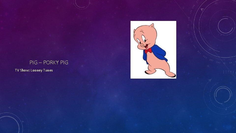 PIG – PORKY PIG TV Show: Looney Tunes 