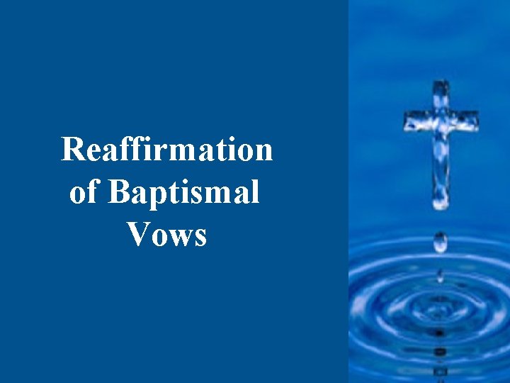 Reaffirmation of Baptismal Vows 