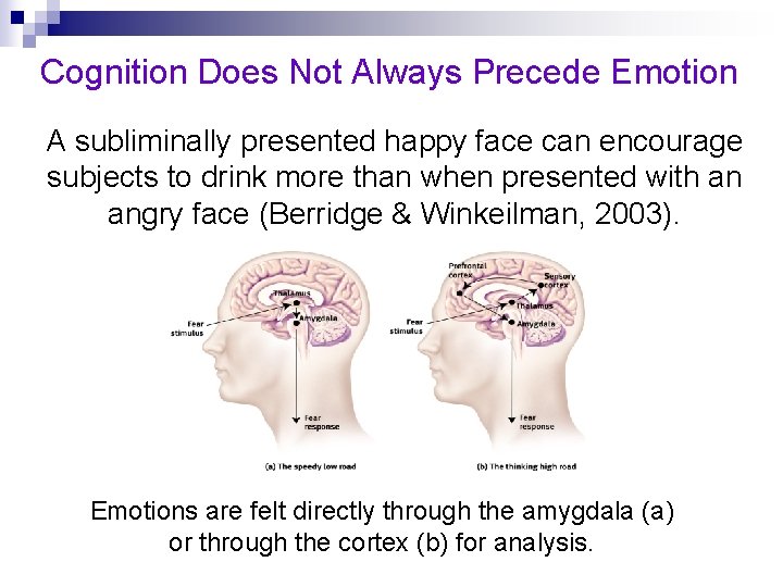 Cognition Does Not Always Precede Emotion A subliminally presented happy face can encourage subjects
