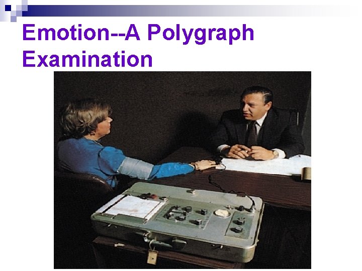 Emotion--A Polygraph Examination 