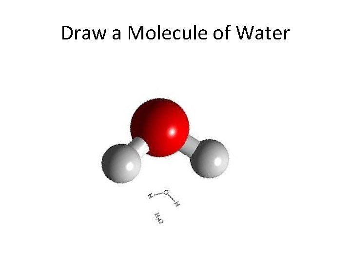 Draw a Molecule of Water 