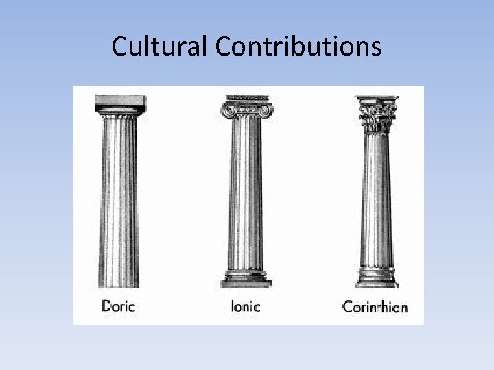 Cultural Contributions 