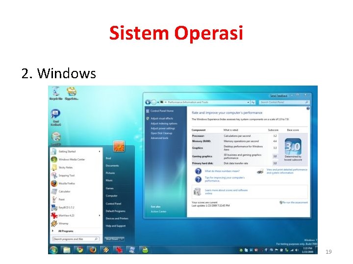 Sistem Operasi 2. Windows 19 