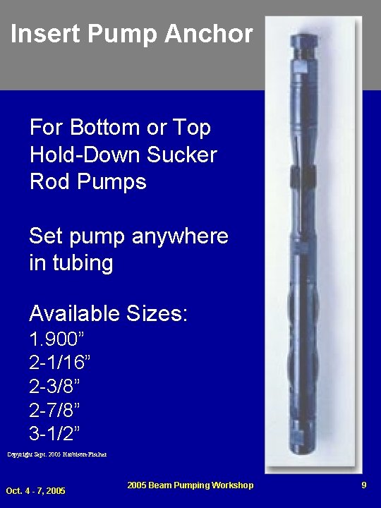 Insert Pump Anchor For Bottom or Top Hold-Down Sucker Rod Pumps Set pump anywhere