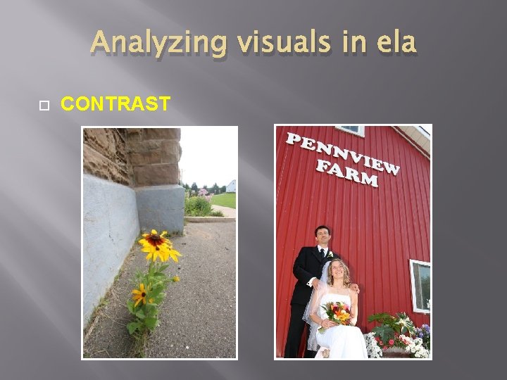 Analyzing visuals in ela CONTRAST 