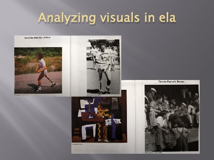 Analyzing visuals in ela 
