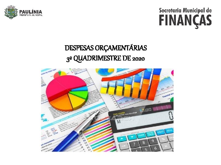 DESPESAS ORÇAMENTÁRIAS 3º QUADRIMESTRE DE 2020 