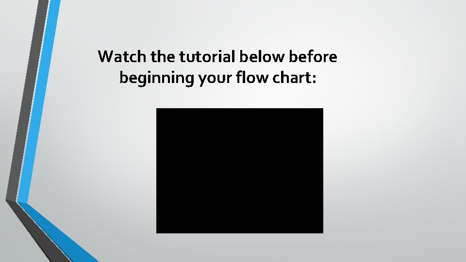 Watch the tutorial below before beginning your flow chart: 