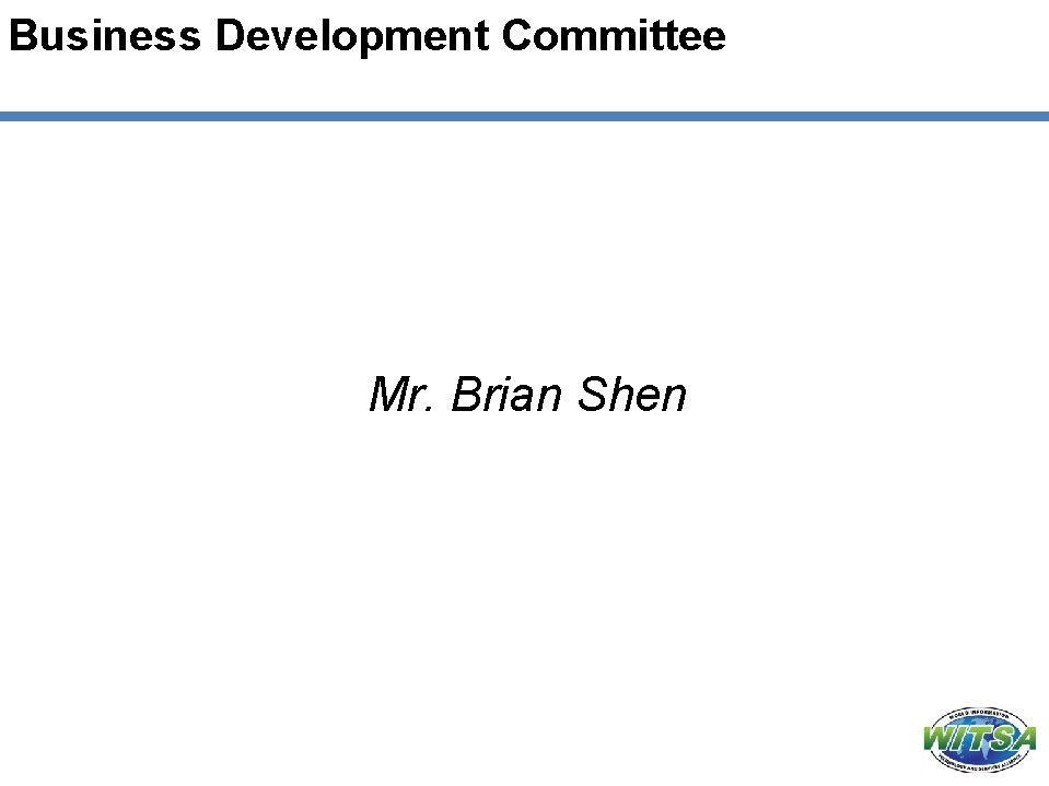 Business Development Committee Mr. Brian Shen 