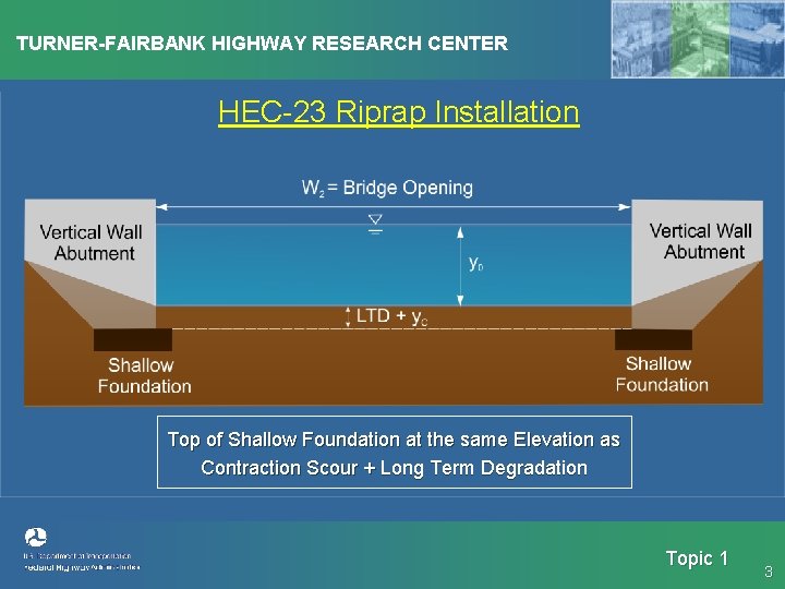 TURNER-FAIRBANK HIGHWAY RESEARCH CENTER HEC-23 Riprap Installation Top of Shallow Foundation at the same
