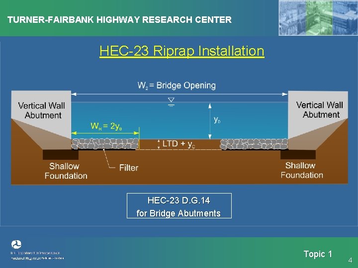 TURNER-FAIRBANK HIGHWAY RESEARCH CENTER HEC-23 Riprap Installation HEC-23 D. G. 14 for Bridge Abutments